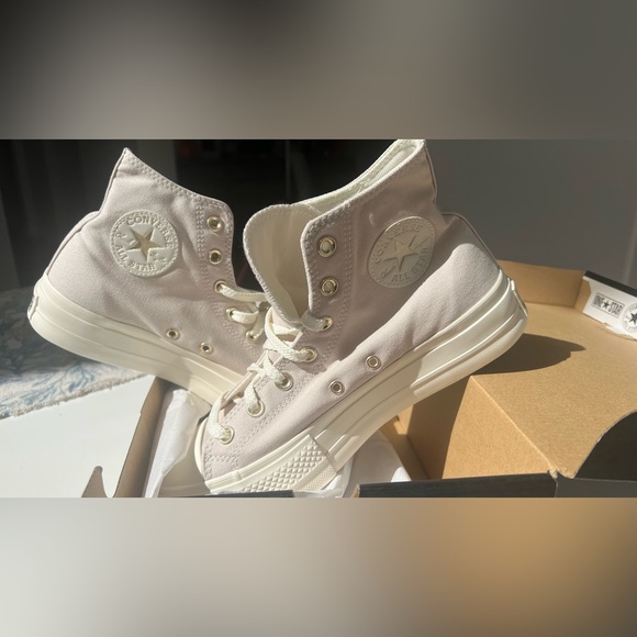 Converse Chuck Taylor All Star Lift Hi Desert Sand Festival Platform Shoes